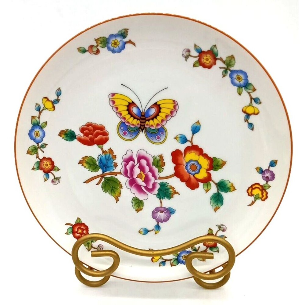 Vtg Estee Lauder Chinoiserie Porcelain Collection 7.5" Butterfly Floral Plate